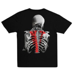 NeverBrokeAgain – Vlone Bones Tee – Black - Image 2